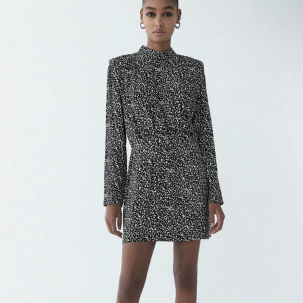 Zara Black and White Mini Dress